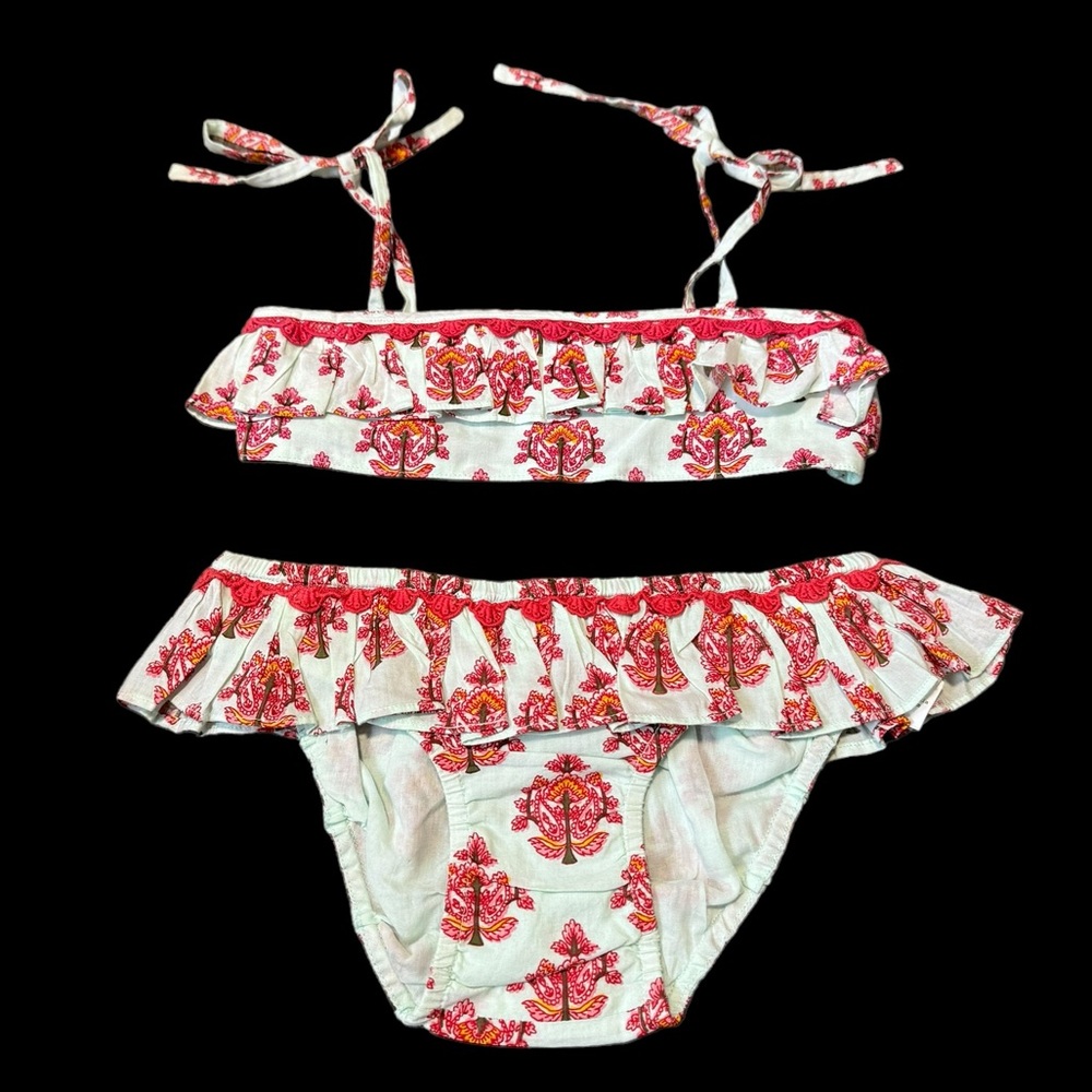 LISON PARIS***Stunning Paisley Print 100% Cotton Bikini Set***Size 4,6,10 $88